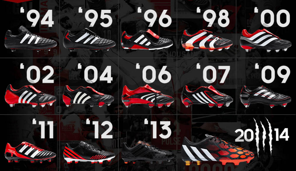 25 Jahre alt Komplette Geschichte des Adidas Predator 1994 2020 Nur Fussball